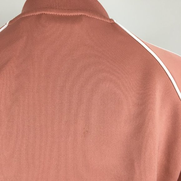 ADIDAS Dark Peach White Firebird Logo Embroidery Zip Pockets Track Jacket - Picture 14 of 16